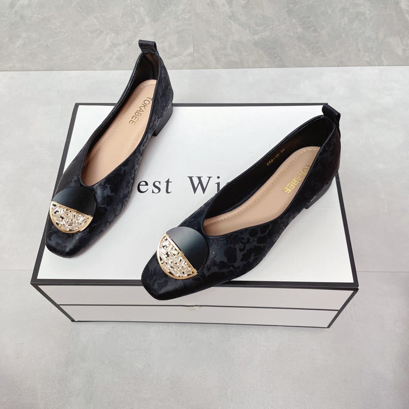 2024 Autumn New Pointed Shallow High-Heeled All-Match Fashion Single-Layer Shoes Autumn - Image 1