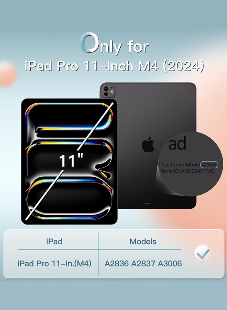 Theodor Protective Flip Case For Apple iPad Pro 11 (2024) With Trifold Stand Auto Wake Sleep Shockproof Cover Start Where you are - Image 2