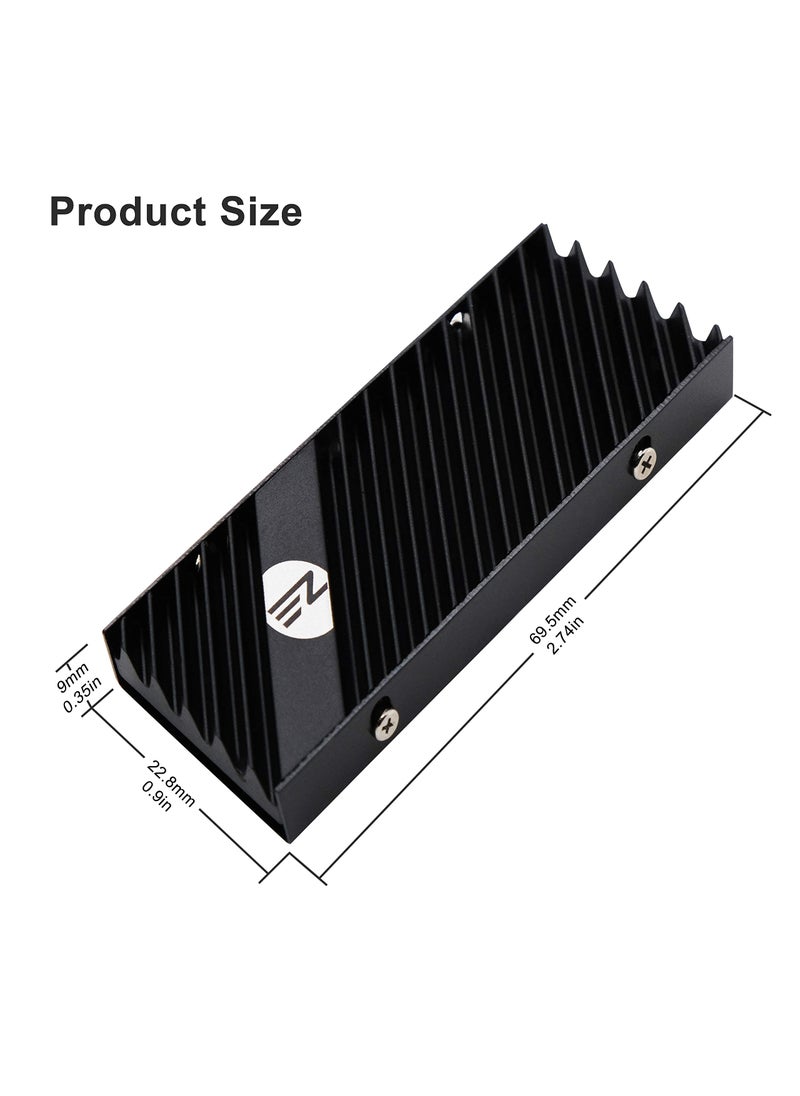 EZDIY-FAB EZDIY-FAB M.2 SSD heatsink 2280, Double-Sided Heat Sink, High Performance SSD Radiator for PC / PS5 for PCIE NVME M.2 SSD or SATA M.2 SSD- Black  - Image 5