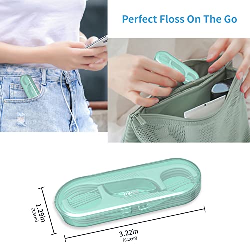 LIAMOSS Portable Dental Floss Picks 2 Case-Professional No Shred Floss Sticks-Perfect for Travel Clean Teeth Tools-Ultra Small Portable Palm Sized Floss Organized - Image 5