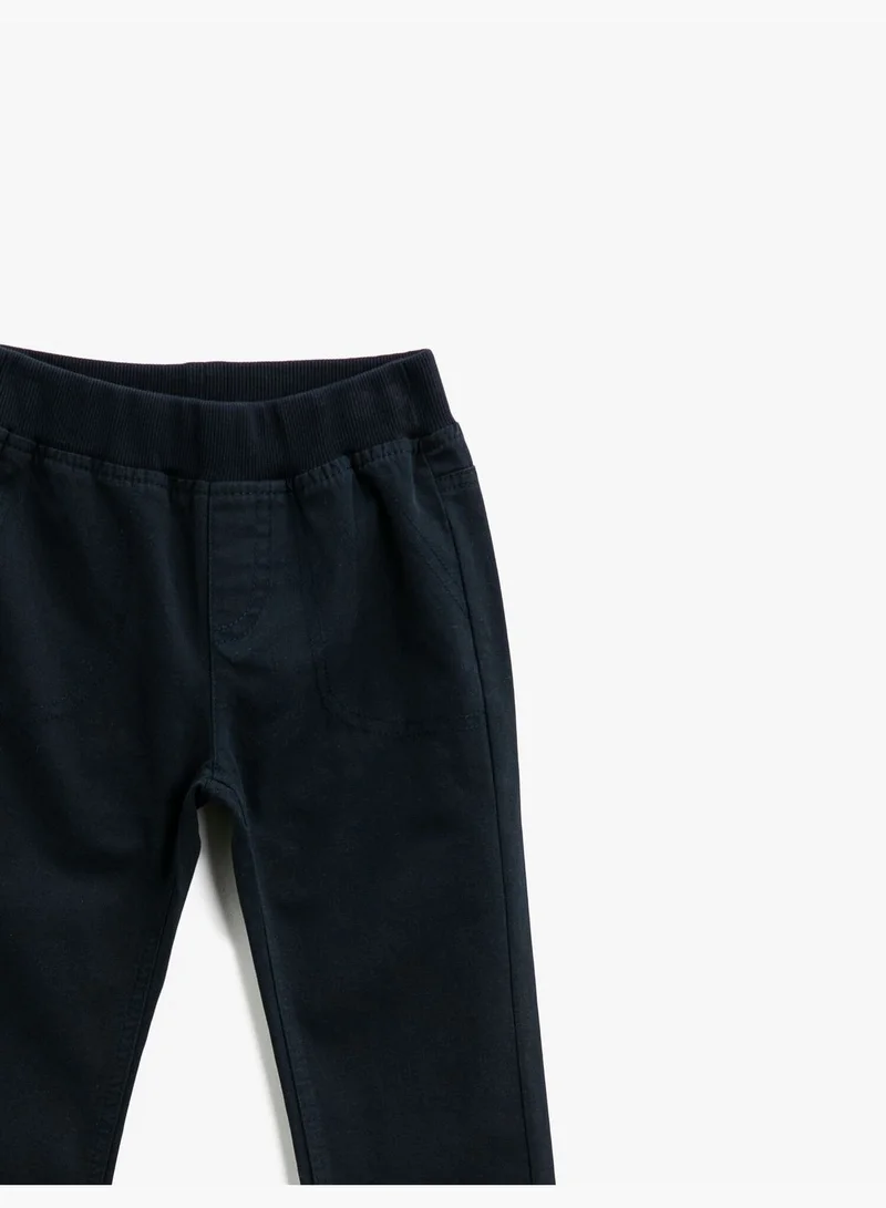 KOTON Medium Rise Trousers