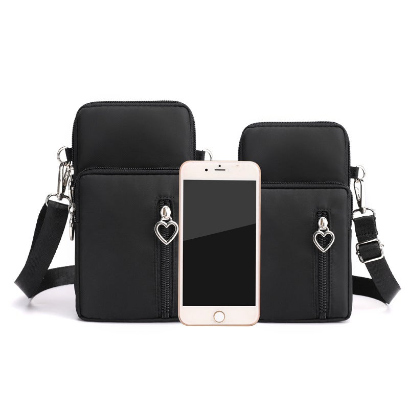 Women's Korean Style Mini Nylon Crossbody Phone Bag - Image 4