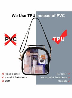 Excefore Clear Purse for Women Stadium, Clear Crossbody Bag Clear Tote Bags for Stadium  - Image 3