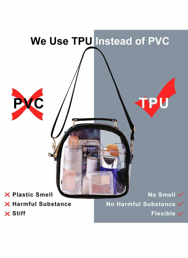 Excefore Clear Purse for Women Stadium, Clear Crossbody Bag Clear Tote Bags for Stadium  - Image 3