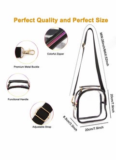 Excefore Clear Purse for Women Stadium, Clear Crossbody Bag Clear Tote Bags for Stadium  - Image 5