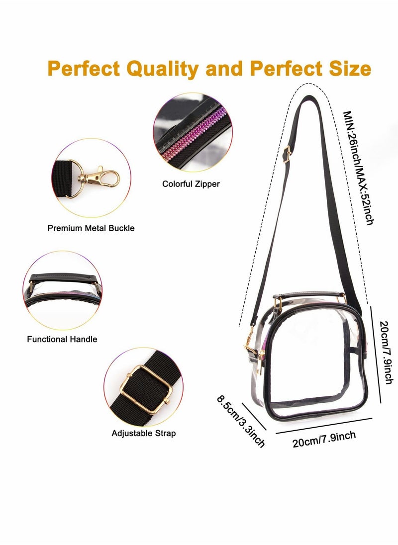 Excefore Clear Purse for Women Stadium, Clear Crossbody Bag Clear Tote Bags for Stadium  - Image 5