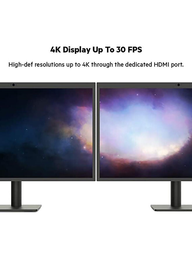 بيلكين موزع Belkin USB-C، قاعدة محول 100 واط متعددة المنافذ 11 في 1 مع 4K HDMI وDP وVGA وUSB-C بتقنية شحن بتمرير التيار و3 USB-A وإيثرنت جيجابت، وSD وMicroSD ومنافذ 3.5 مم لـ MacBook* Pro وAir وXPS والكثير رمادي - Image 5