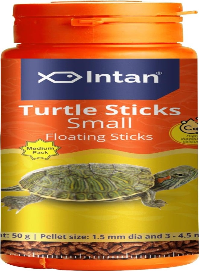 Intan Aquatic Intan Turtle Food for All Life Stages for Growth & Health | Small Floating Sticks Suitable for Turtles | Nutritious Fish Feed for Better Health | Medium Pack 50 Gm Each, 1.5 mm Dia, Pack of 2 - Image 2