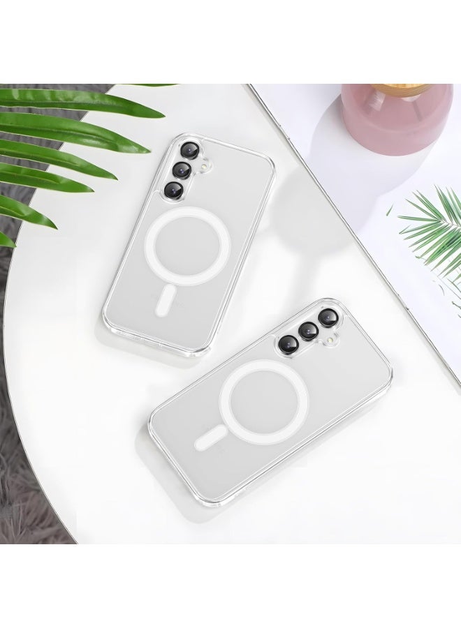 جراب شفاف لهاتف سامسونج جالاكسي A54 5G [متوافق مع ماج سيف] [مغناطيس قوي] [لا يصفر] غطاء هاتف مغناطيسي رفيع وخفيف الوزن ومتين وشفاف - Image 2