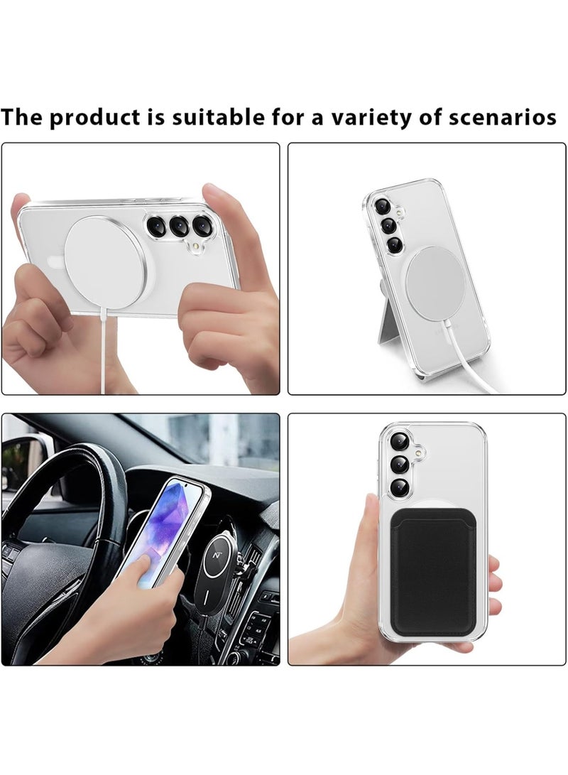 جراب شفاف لهاتف سامسونج جالاكسي A54 5G [متوافق مع ماج سيف] [مغناطيس قوي] [لا يصفر] غطاء هاتف مغناطيسي رفيع وخفيف الوزن ومتين وشفاف - Image 3