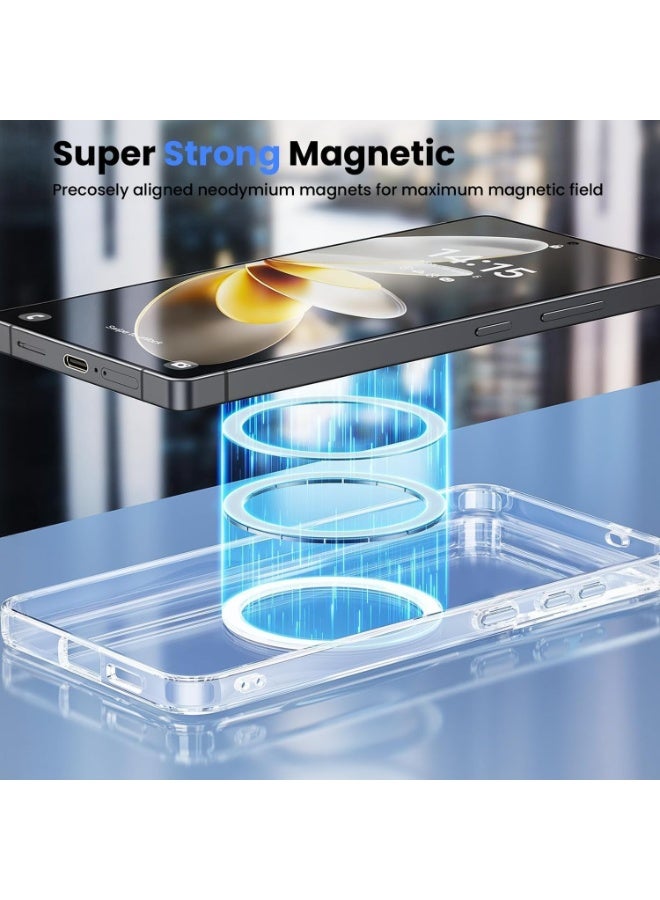 جراب شفاف لهاتف سامسونج جالاكسي A54 5G [متوافق مع ماج سيف] [مغناطيس قوي] [لا يصفر] غطاء هاتف مغناطيسي رفيع وخفيف الوزن ومتين وشفاف - Image 4