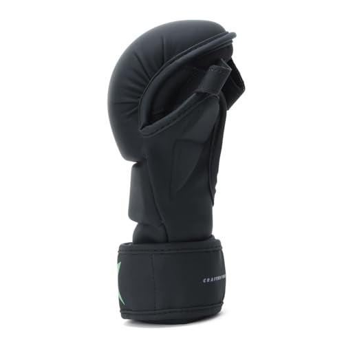 XPEED Striking Grappling Gloves, XP1504 PU Grappling Glove for Martail Arts, Combat Sports, MMA, Training Gloves, Versatile Sports Gloves | Wrap Around Hook & Loop Closure (S/M, Green) - Image 2