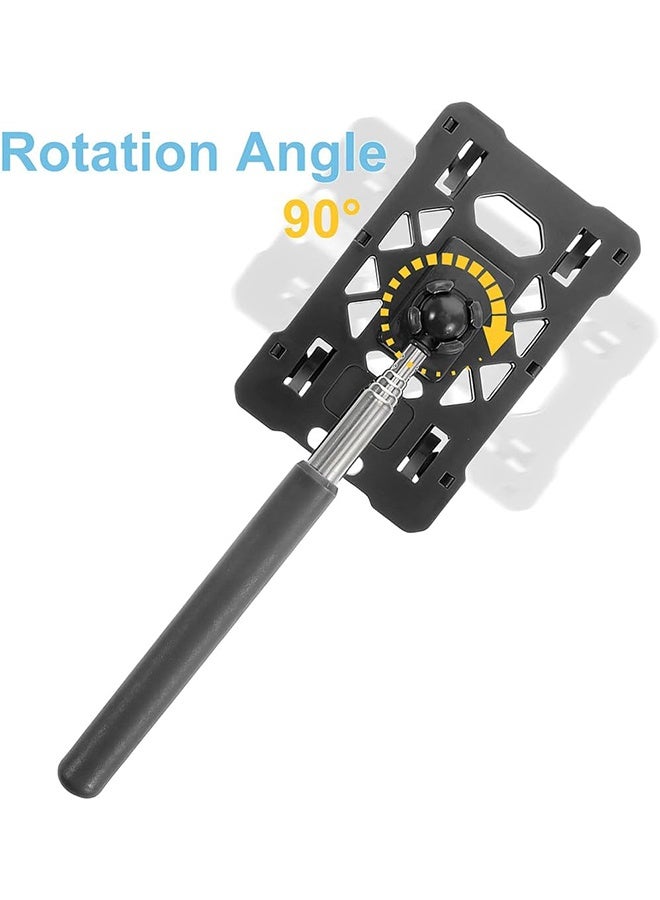 اتش واي حامل بطاقات تلسكوبي قابل للتمديد 2 قطعة، حامل بطاقات عملي لتوسيع الدفع وحامل شارة للسيارة والمركبة، حامل شارة ثقيل - Image 3