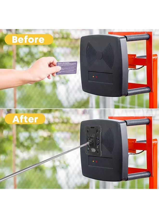 اتش واي حامل بطاقات تلسكوبي قابل للتمديد 2 قطعة، حامل بطاقات عملي لتوسيع الدفع وحامل شارة للسيارة والمركبة، حامل شارة ثقيل - Image 4