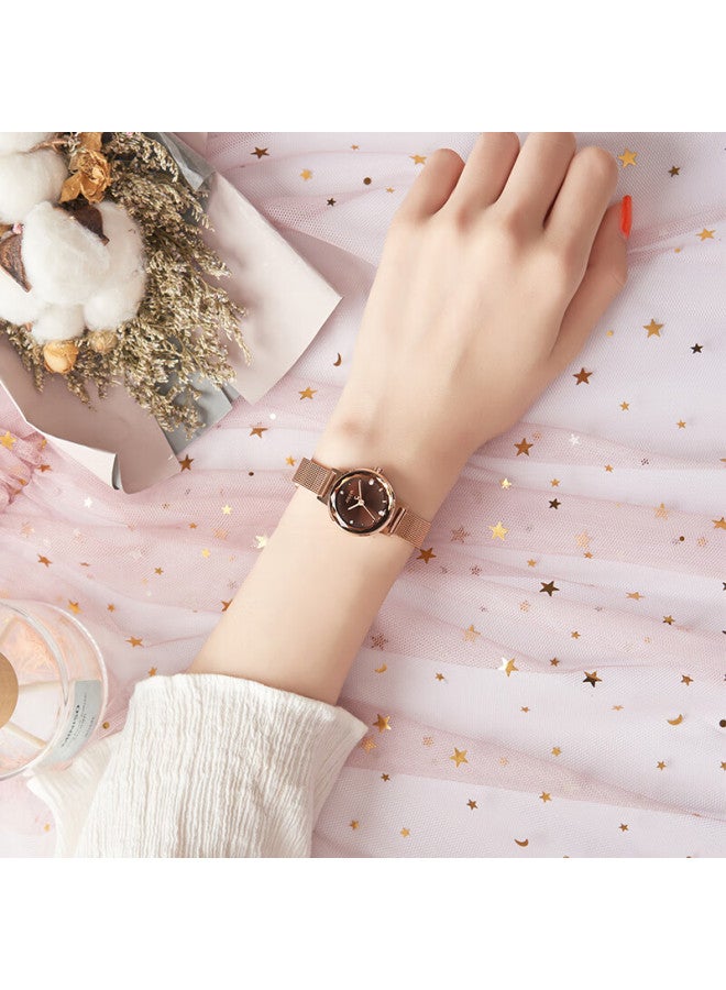 Julius Women'S Watch, Valentine'S Day Birthday Gift For Girlfriend, Student Quartz Ladies Watch, Rose Gold Dial Ybja-917D - Image 2