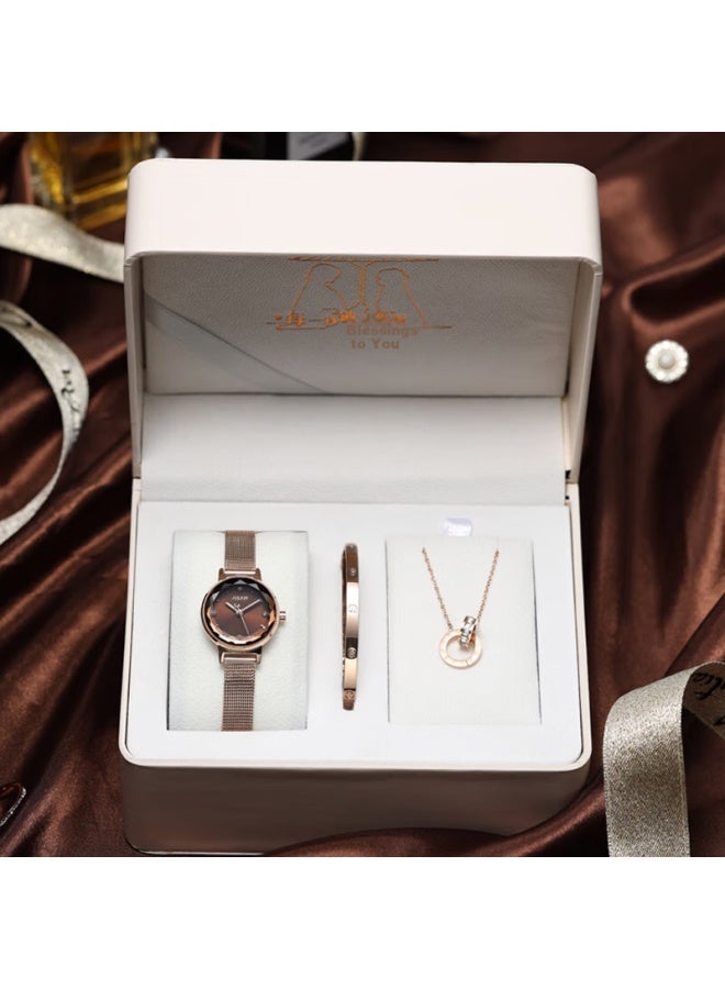 Julius Women'S Watch, Valentine'S Day Birthday Gift For Girlfriend, Student Quartz Ladies Watch, Rose Gold Dial Ybja-917D - Image 5