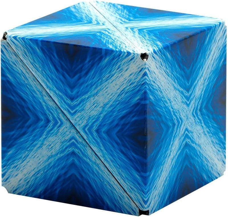 SHASHIBO Shape Shifting Box - Award-Winning Magnetic Puzzle Cube with 36 Rare Earth Magnets - Transforms Into Over 100 Shapes (Blue Planet) - Image 3