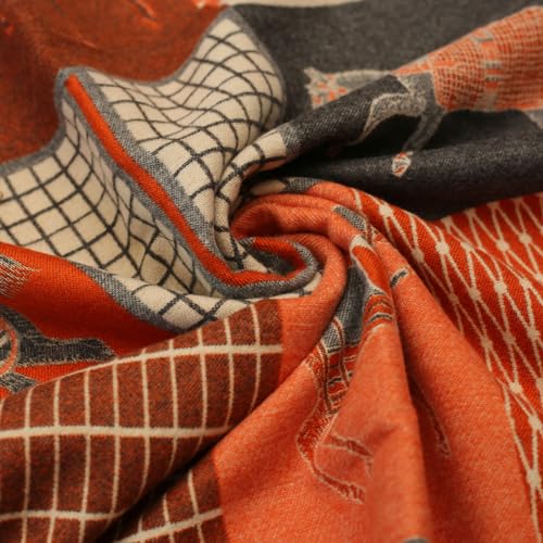 EXTREE Scarfs for Women Pashmina Silky Shawl Wrap for Evening Dressing Blanket Open Front Poncho Cape - Image 3