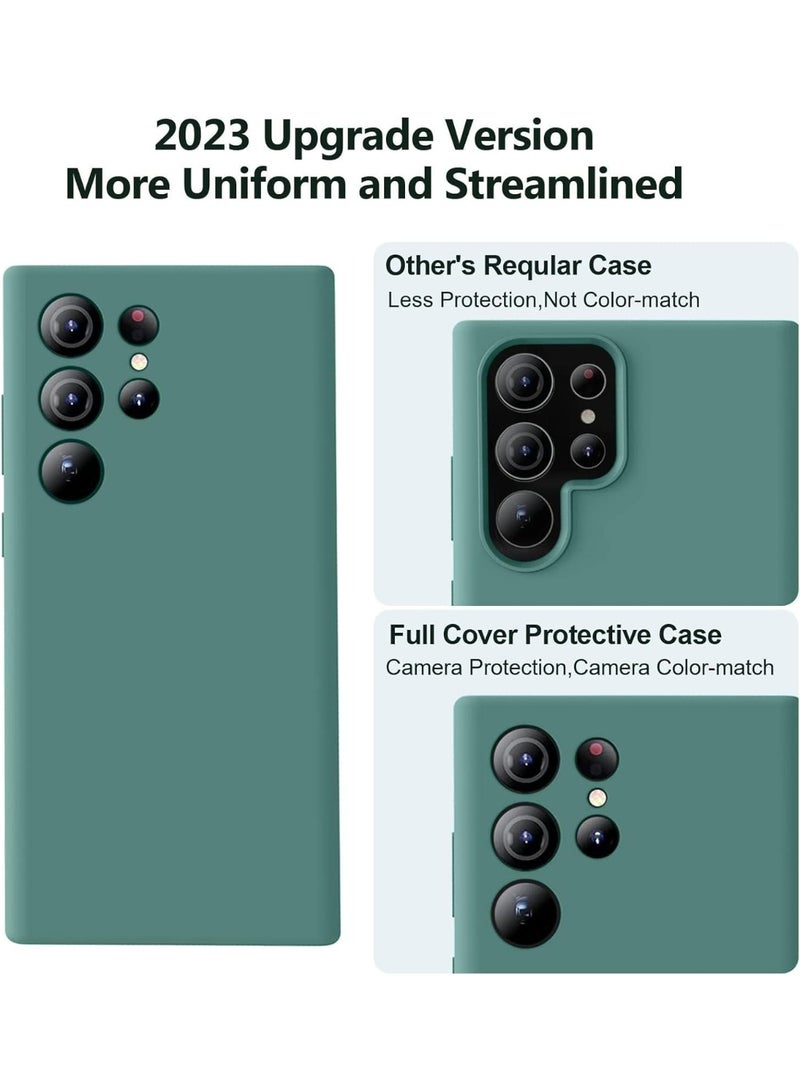 Houmt Samsung Galaxy S23 Ultra Phone Case Liquid Silicone Slim Thin Soft Rubber Case Plain Smooth Gel Cover for Samsung Galaxy S23 Ultra 6.8-inch - Image 4