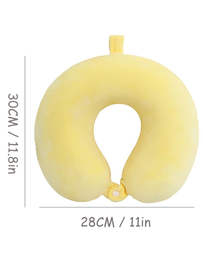 SYOSI - Travel Pillow Airplane Neck Pillow for Traveling 100% Pure Memory Foam U Shaped Neck Pillow Washable Super Lightweight Portable Headrest Great for Airplane Chair Car Home Office - Image 1