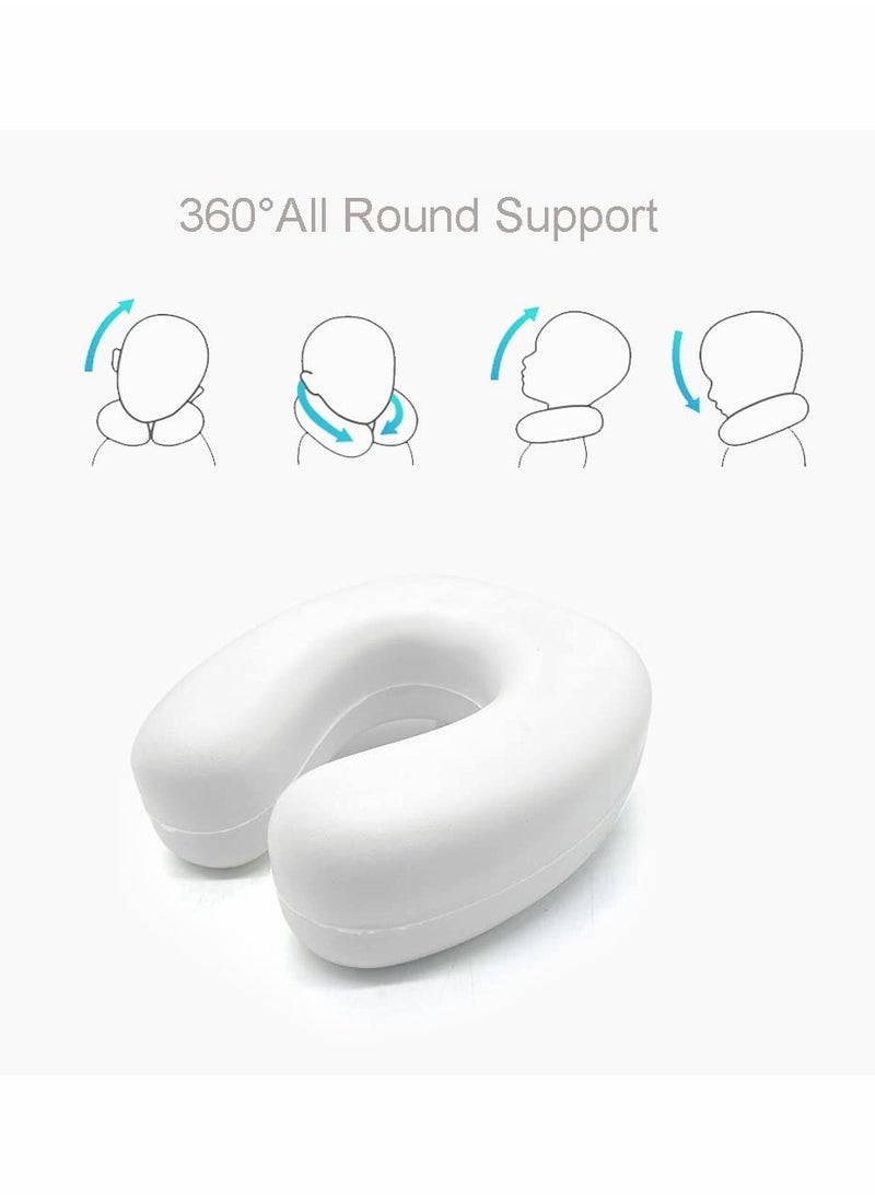 SYOSI - Travel Pillow Airplane Neck Pillow for Traveling 100% Pure Memory Foam U Shaped Neck Pillow Washable Super Lightweight Portable Headrest Great for Airplane Chair Car Home Office - Image 1