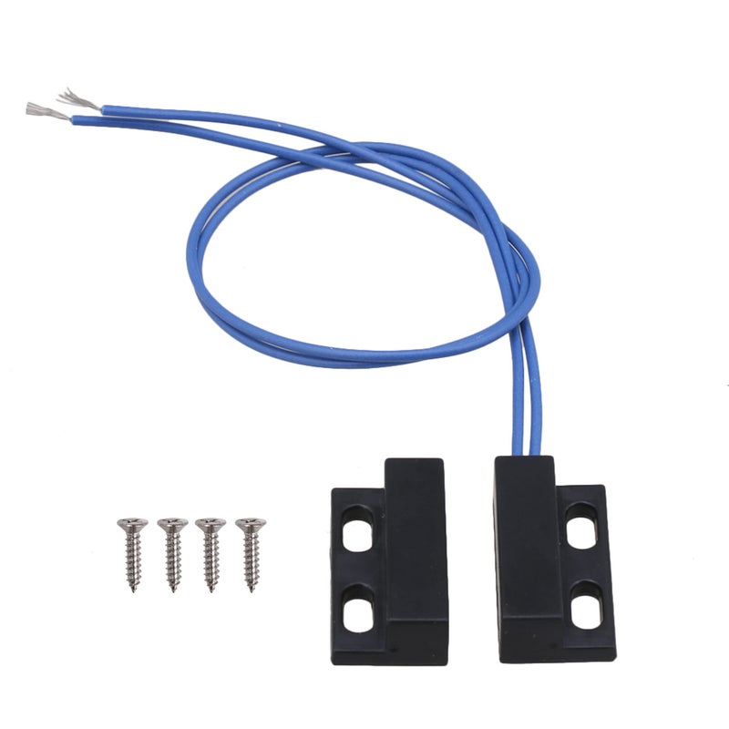 Bstinay AC110-220V Door Window Reed Switch Black Normally Open Magnetic Door Contacts Switch - Image 1