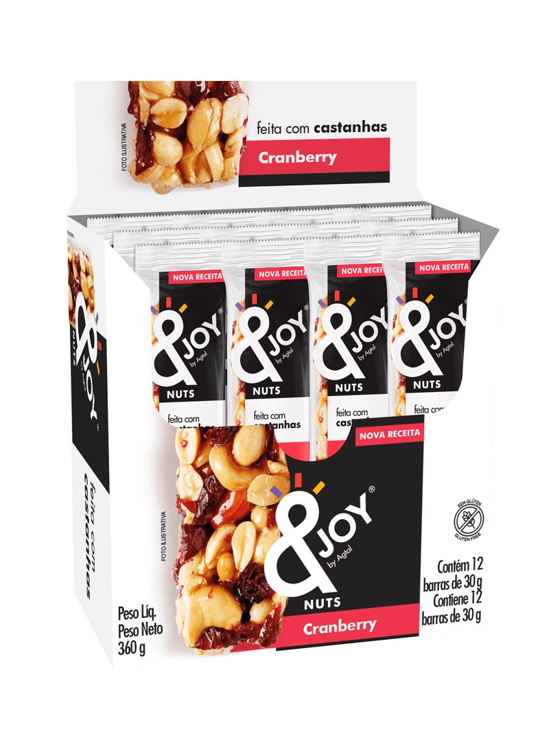 Enjoy snacks Enjoy Nuts Bar Cranberry (Pack of 12) - Image 1