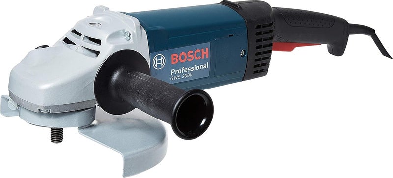 BOSCH Gws 2000 230 Angle Grinder, 2000 Watt, 6500 Rpm, 2300 Rubber Backing Pad Diameter, Easily Available Spare Parts - Image 1