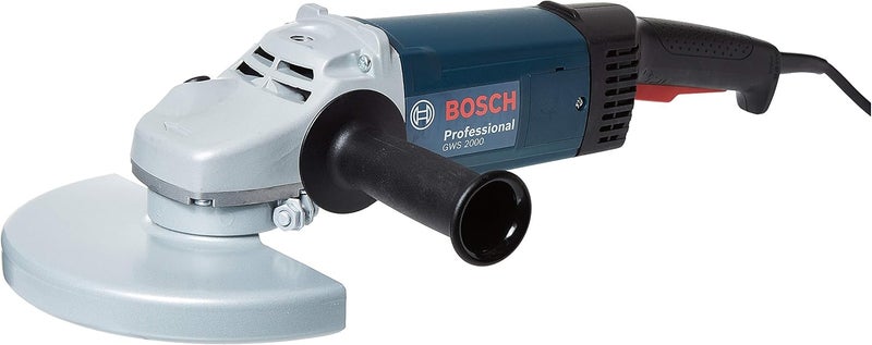 BOSCH Gws 2000 230 Angle Grinder, 2000 Watt, 6500 Rpm, 2300 Rubber Backing Pad Diameter, Easily Available Spare Parts - Image 2