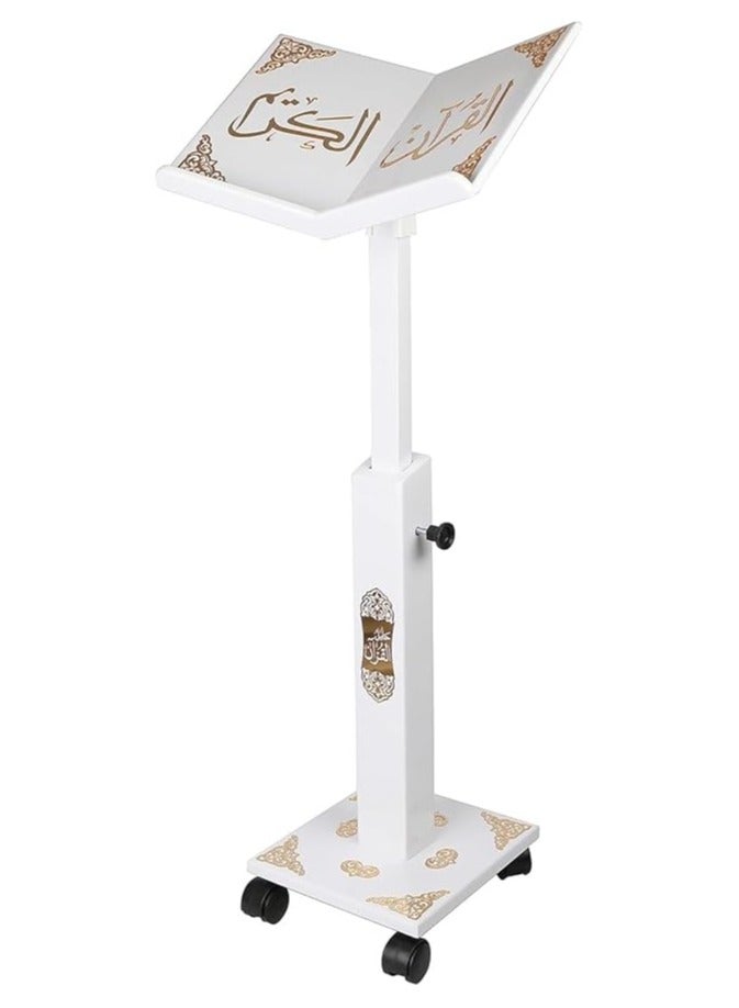 REBENUO Holy Quran holder Turkish wood decorated large size white - Image 1