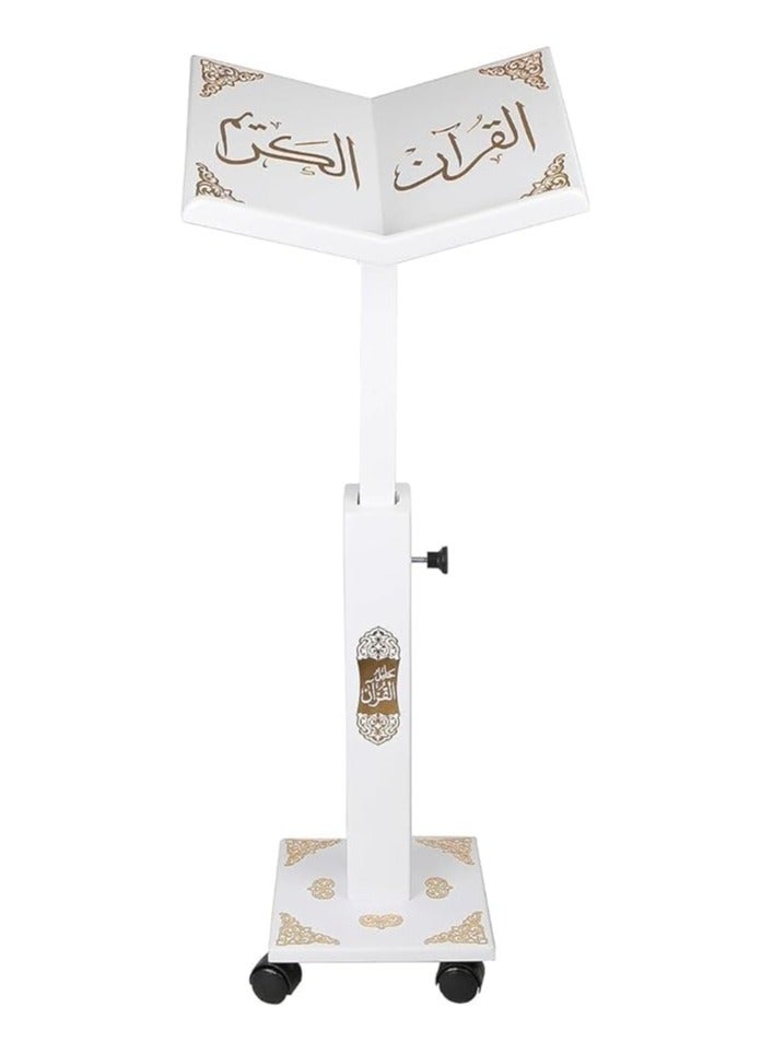 REBENUO Holy Quran holder Turkish wood decorated large size white - Image 2