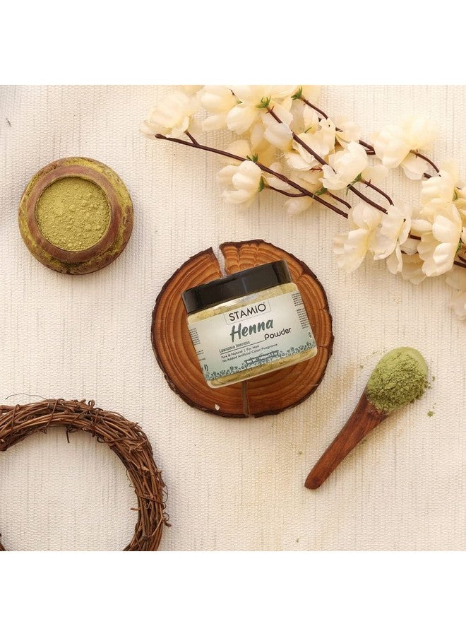 STAMIO Henna Powder For Hair Colour 100 Gm | Triple-Sifted & Microfine | Pure Natural Lawsonia Inermis | Suitable For All Hair Types Men & Women | In Jar - Image 3