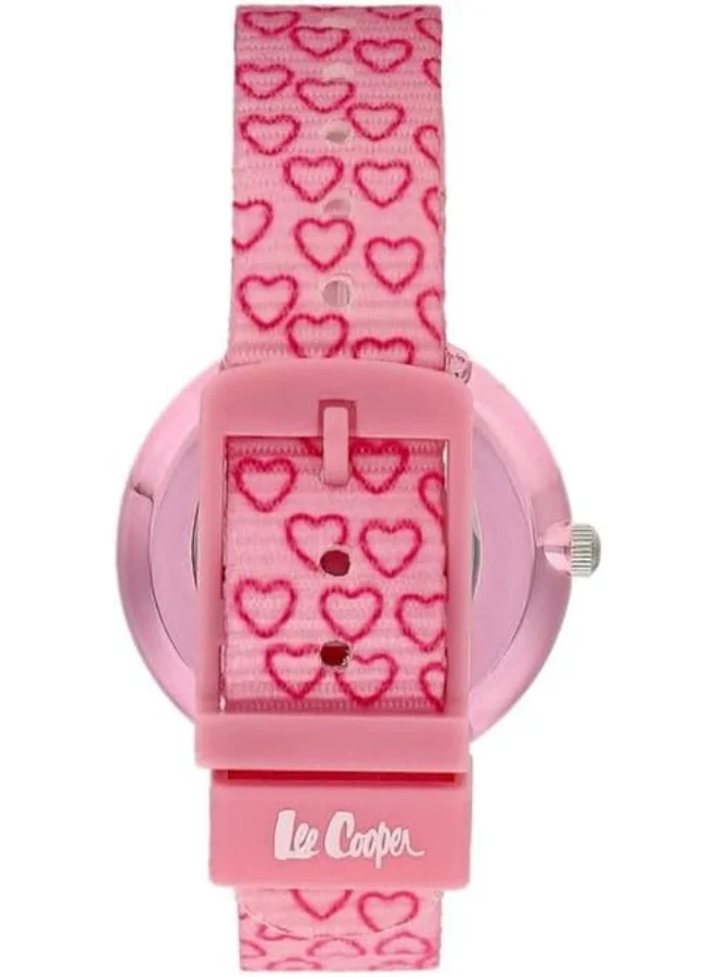 Lee Cooper Lee Cooper Unisex PC21S Movement Watch, Multi Function Display and Textile Strap - LC.K.3.088, Pink