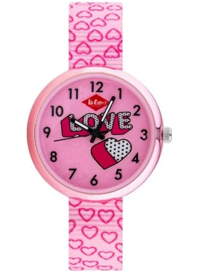 Lee Cooper Lee Cooper Unisex PC21S Movement Watch, Multi Function Display and Textile Strap - LC.K.3.088, Pink