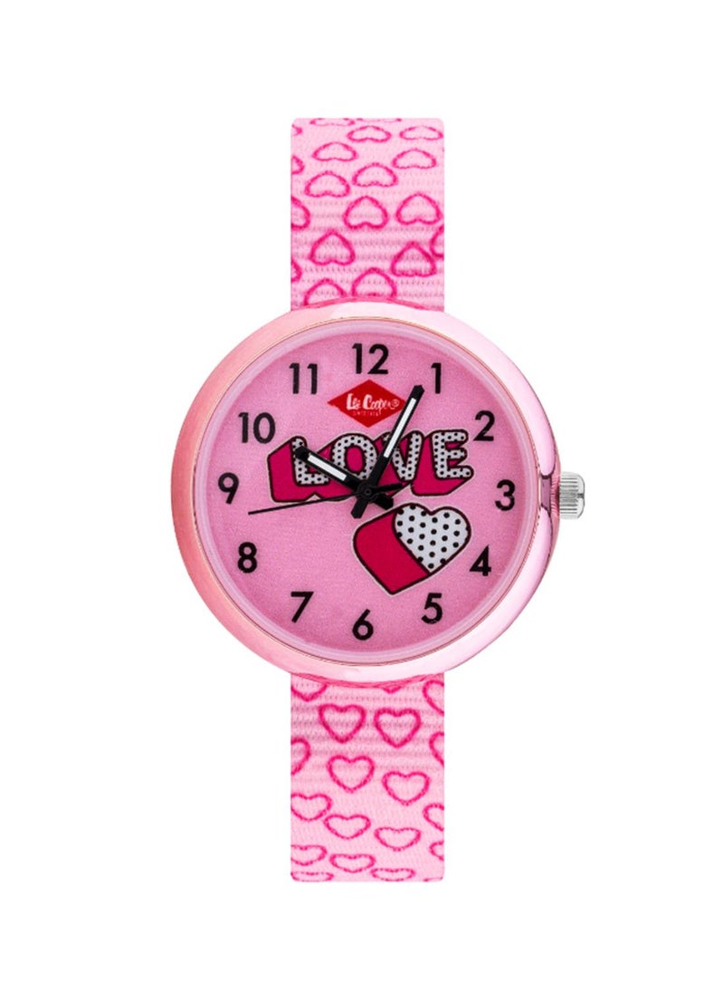 Lee Cooper - Lee Cooper Unisex PC21S Movement Watch, Multi Function Display and Textile Strap - LC.K.3.088, Pink - Image 1