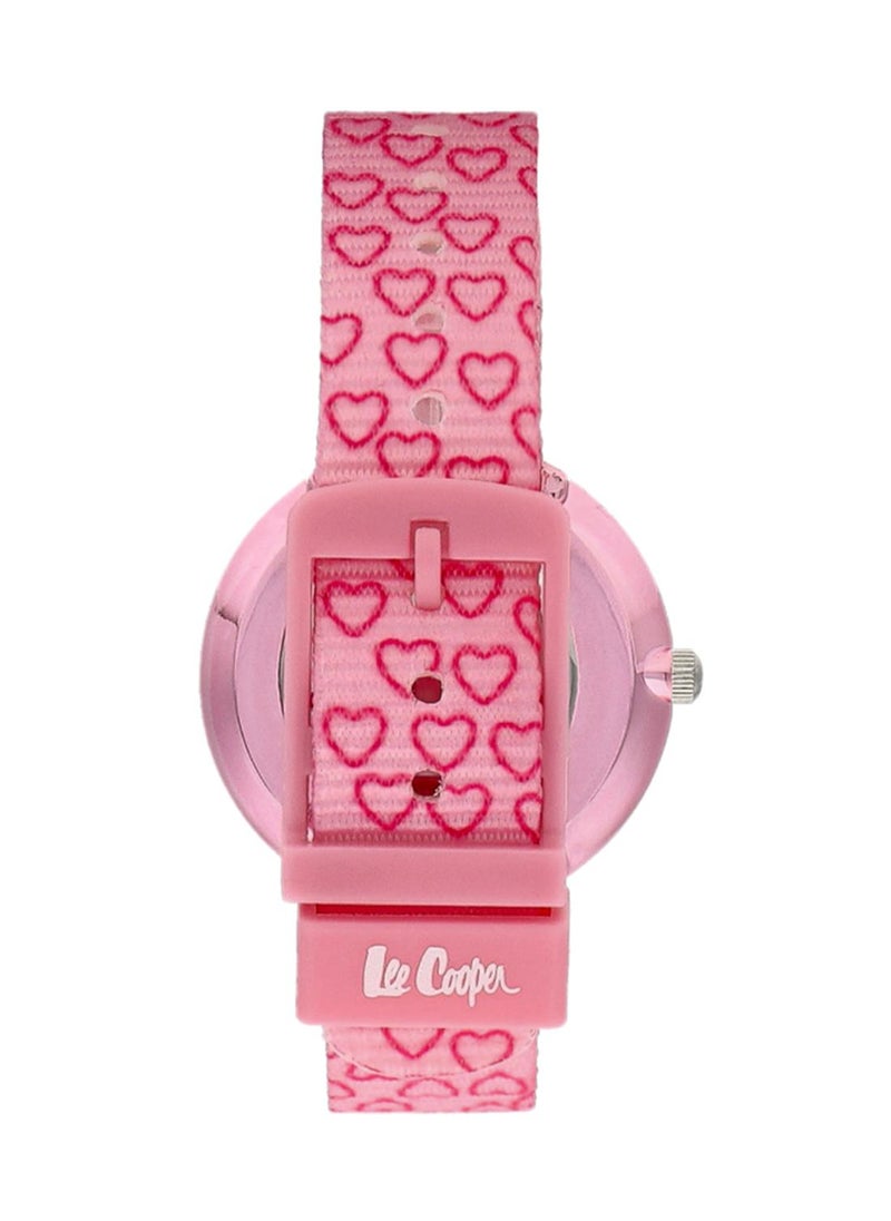 Lee Cooper - Lee Cooper Unisex PC21S Movement Watch, Multi Function Display and Textile Strap - LC.K.3.088, Pink - Image 1