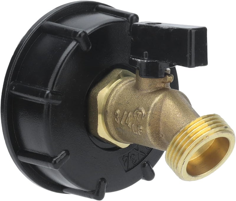 Focket Brass Faucet Valve IBC Tote Adapter for Easy Opening and Closing of UK IBC Containers - Image 2