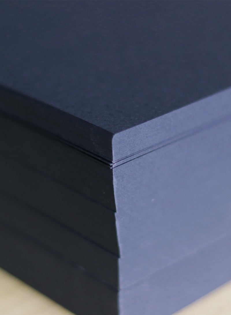 firstnock Navy Blue Colored Paper A4 20 Sheets 250 GSM Thick Navy Blue Paper for School Assignment Work Office Work Invitation Card wedding card business card craft making cardstock Dark Blue Paper - Image 4