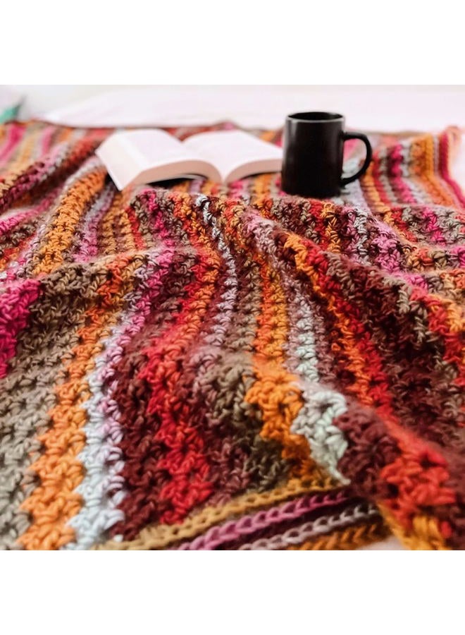 Lion Brand Yarn Landscapes Yarn, Multicolor Yarn for Knitting, Crocheting Yarn, Mountain Range, Blue, Brown, 441 Foot (Pack of 1) - Image 5