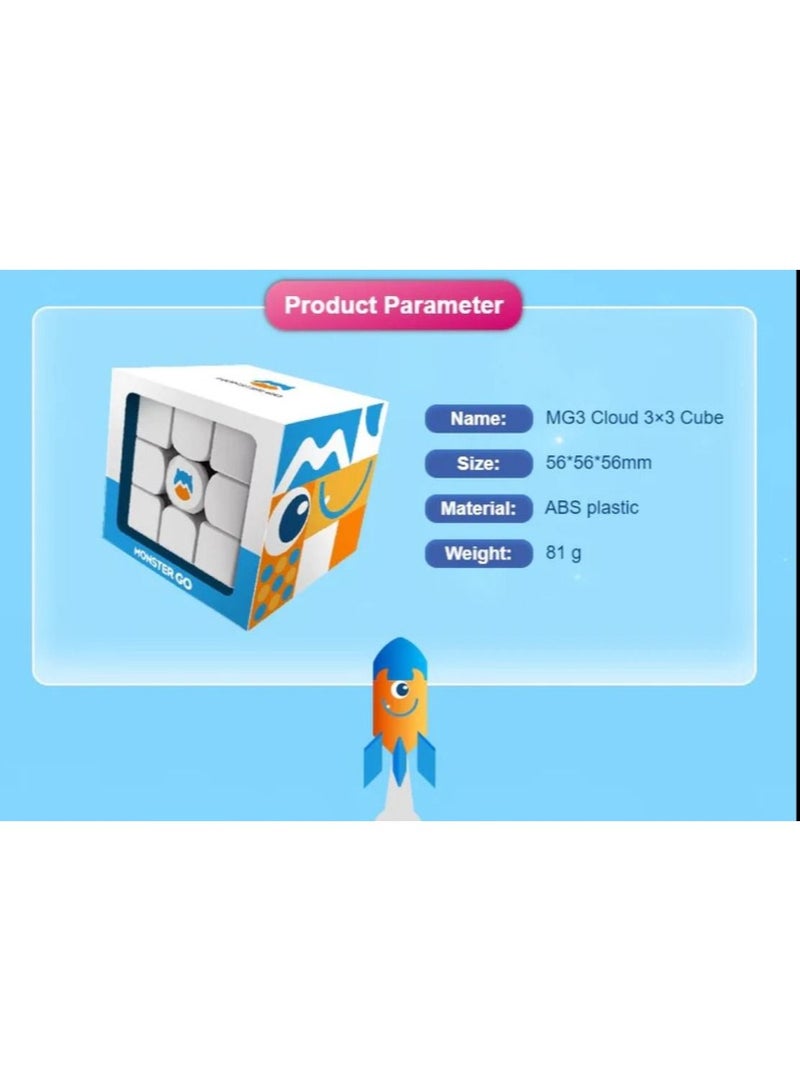 GANCUBE Monster Go By GAN 3x3 Cloud Pink Colour Trainer Cube - Image 4