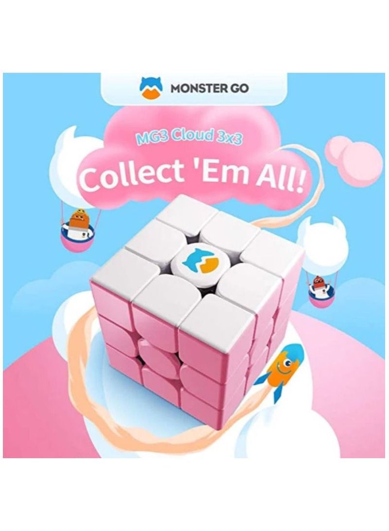 GANCUBE Monster Go By GAN 3x3 Cloud Pink Colour Trainer Cube - Image 2