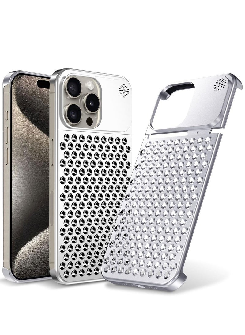 غطاء معدني جديد لهاتف iPhone 15 pro max، غطاء حماية كامل للجسم مضاد للانزلاق ومضاد للخدش، جراب هاتف معدني بسيط ومبرد - Image 1