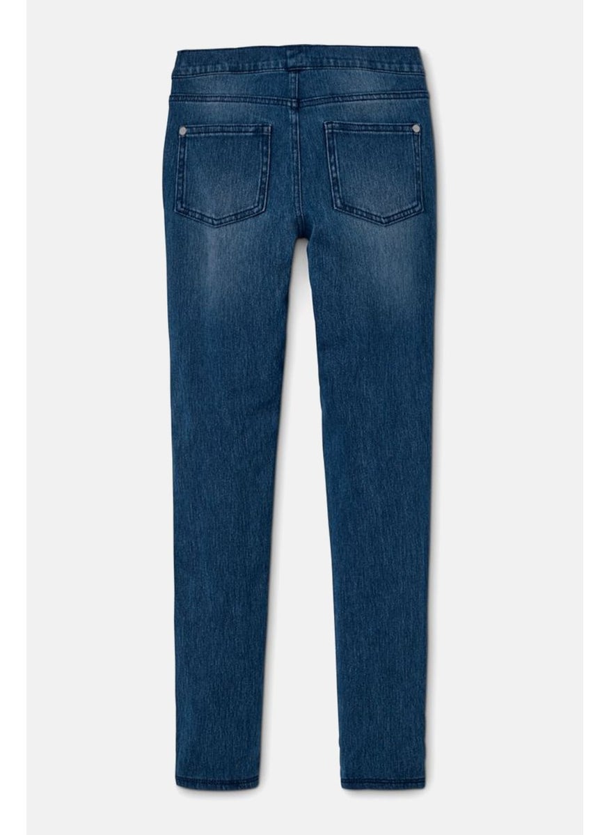 Tchibo Kids Girl Pull,on Stretch Skinny Jeans, Blue  - Image 2
