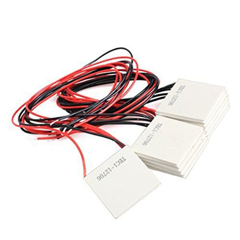 diymore TEC1-12706 12V 60W 6A 40MMX40MM Heatsink Thermoelectric Cooler Cooling Peltier Plate Module 10pcs Compatible with Gaming Consoles/Devices - Image 2
