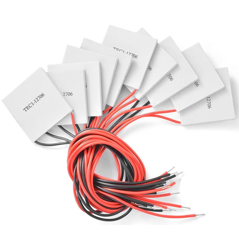 diymore TEC1-12706 12V 60W 6A 40MMX40MM Heatsink Thermoelectric Cooler Cooling Peltier Plate Module 10pcs Compatible with Gaming Consoles/Devices - Image 1