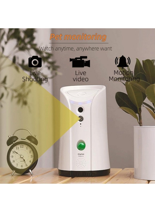 SKYMEE Petalk AI Dog Camera Automatic Treat Dispenser, 5G&2.4G WiFi HD Pet Camera, Remote Treat Tossing - Image 5