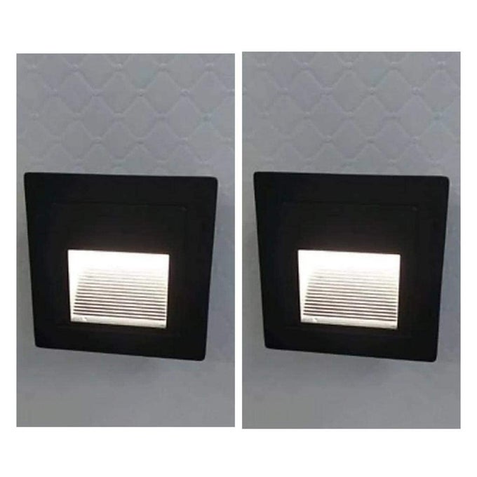 WALL LIGHT 3 WATT 2 MODULAR LED INDOOROUTDOOR EXTERIOR WALL STEP LIGHTFOOT LIGHT FIXTURE LAMP WALL LAMP OUTDOOR WALL LIGHT WARM WHITE YELLOW PACK OF 2