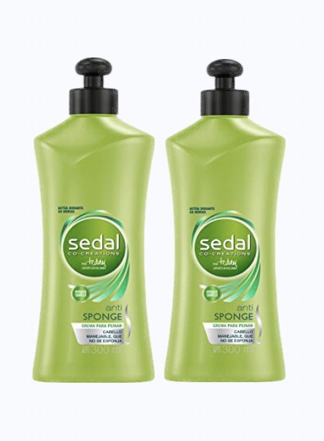 Sedal Anti Sponge con Hydracate Complex Crema para Peinar 300 ml (2 pack)