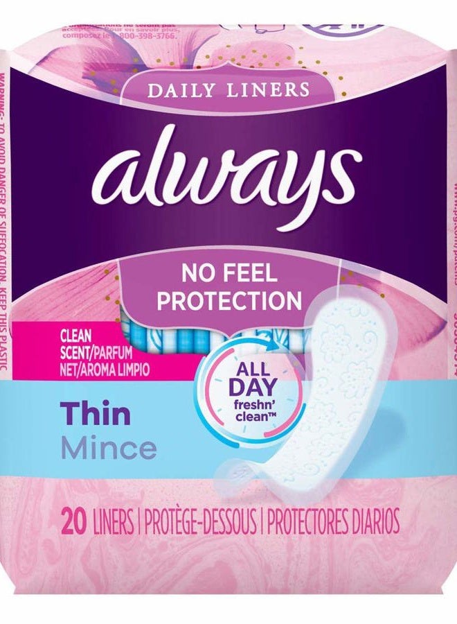 Always Thin Pantiliners - Scented - 20 Pack (Case of 24) - Image 2