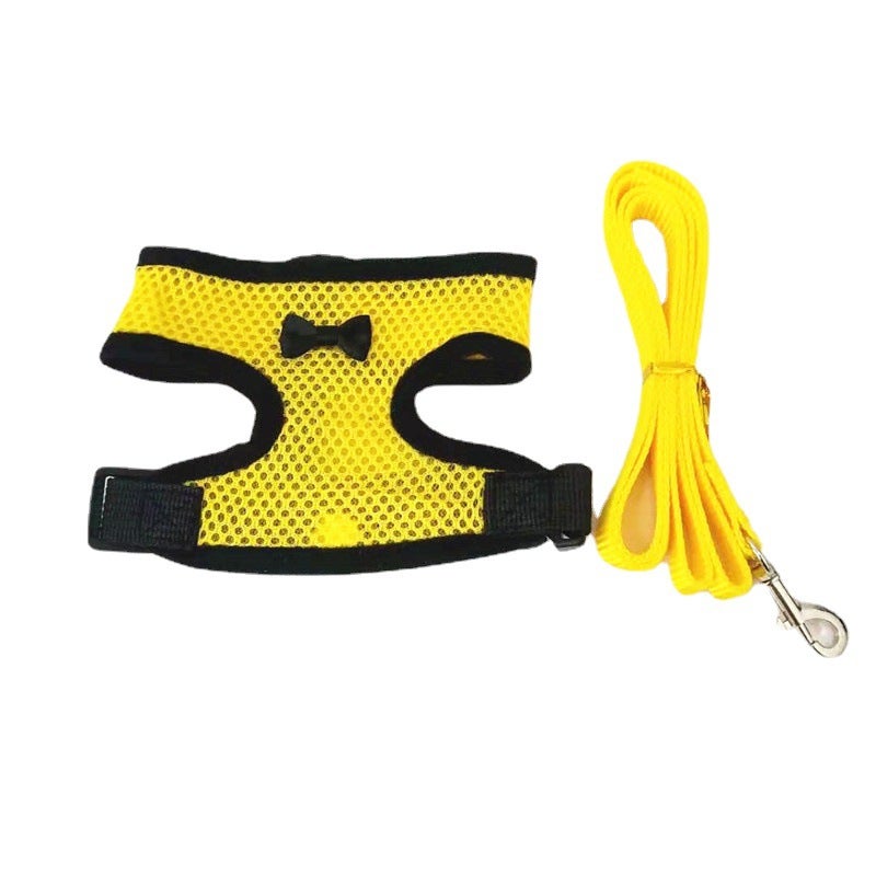 Pet Vest Mesh Harness and Leash Set with Bowknot for Dogs Cats - Image 4